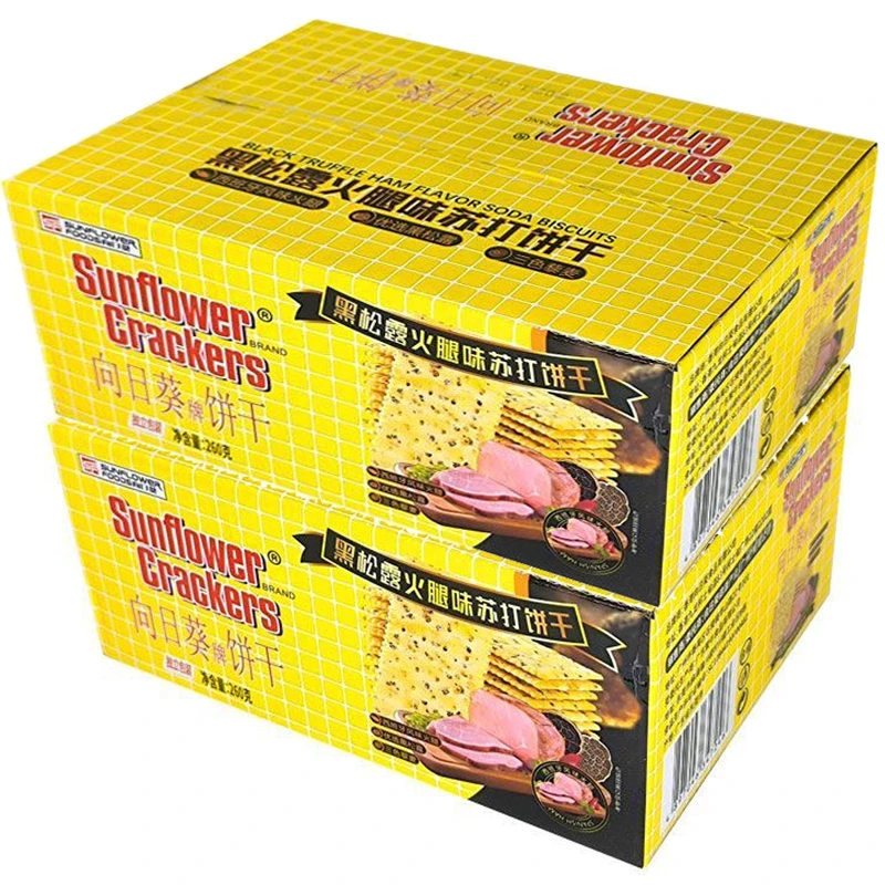 【到手2盒】香港向日葵牌黑松露牛排味苏打饼干260g