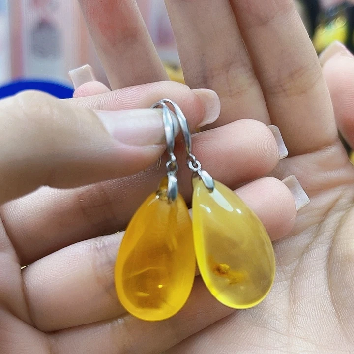 蜜蜡银S925镶嵌裸石