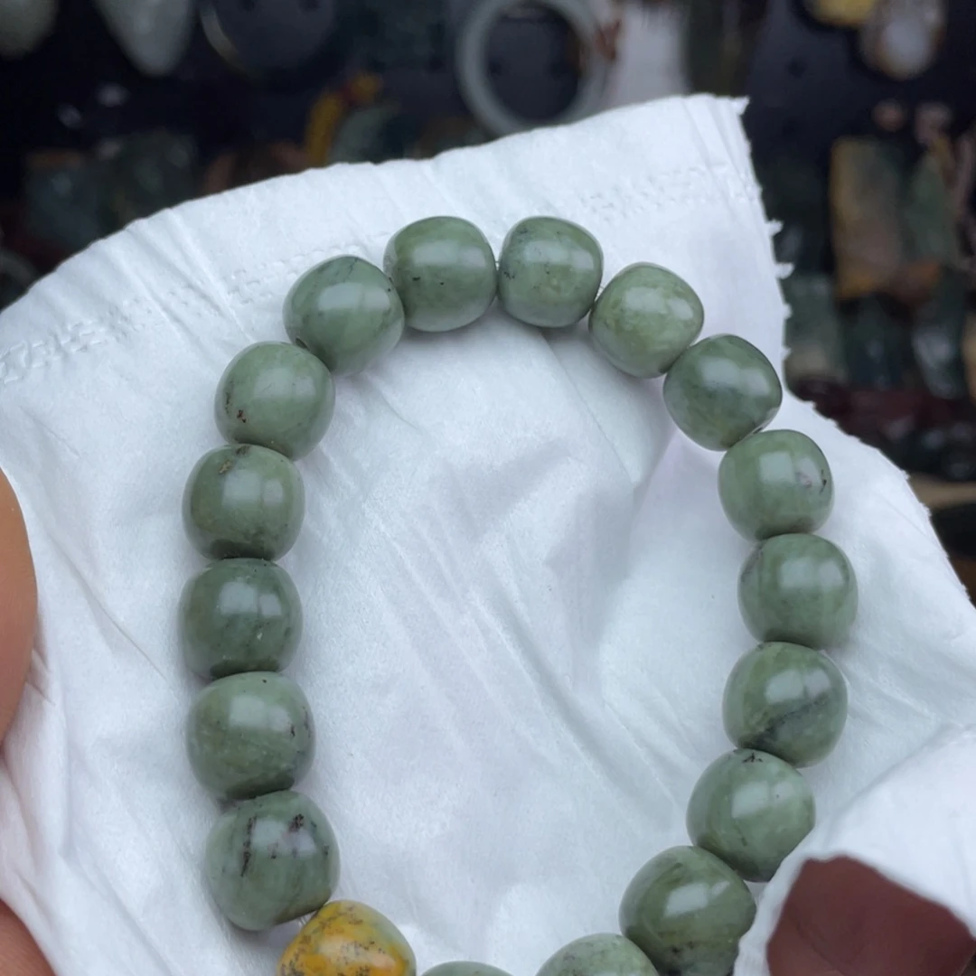 岫岩河磨玉（透闪石质玉）未镶嵌颈饰13×12