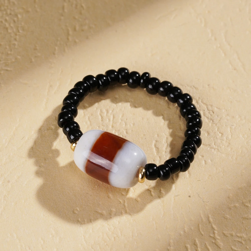 云丹拉姆丨一线药师珠天珠戒指多样性发其一