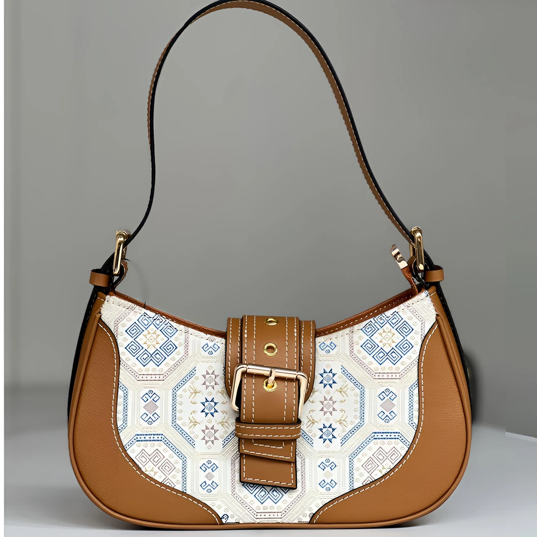 【送绣球+礼盒】广西非遗壮锦头层牛皮马鞍腋下单肩斜跨背轻奢时尚