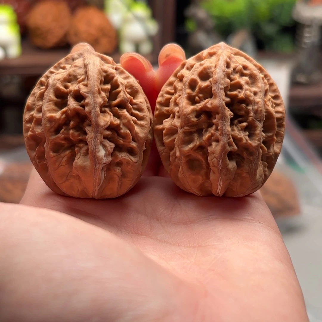 把件文玩核桃小蛙花皮150