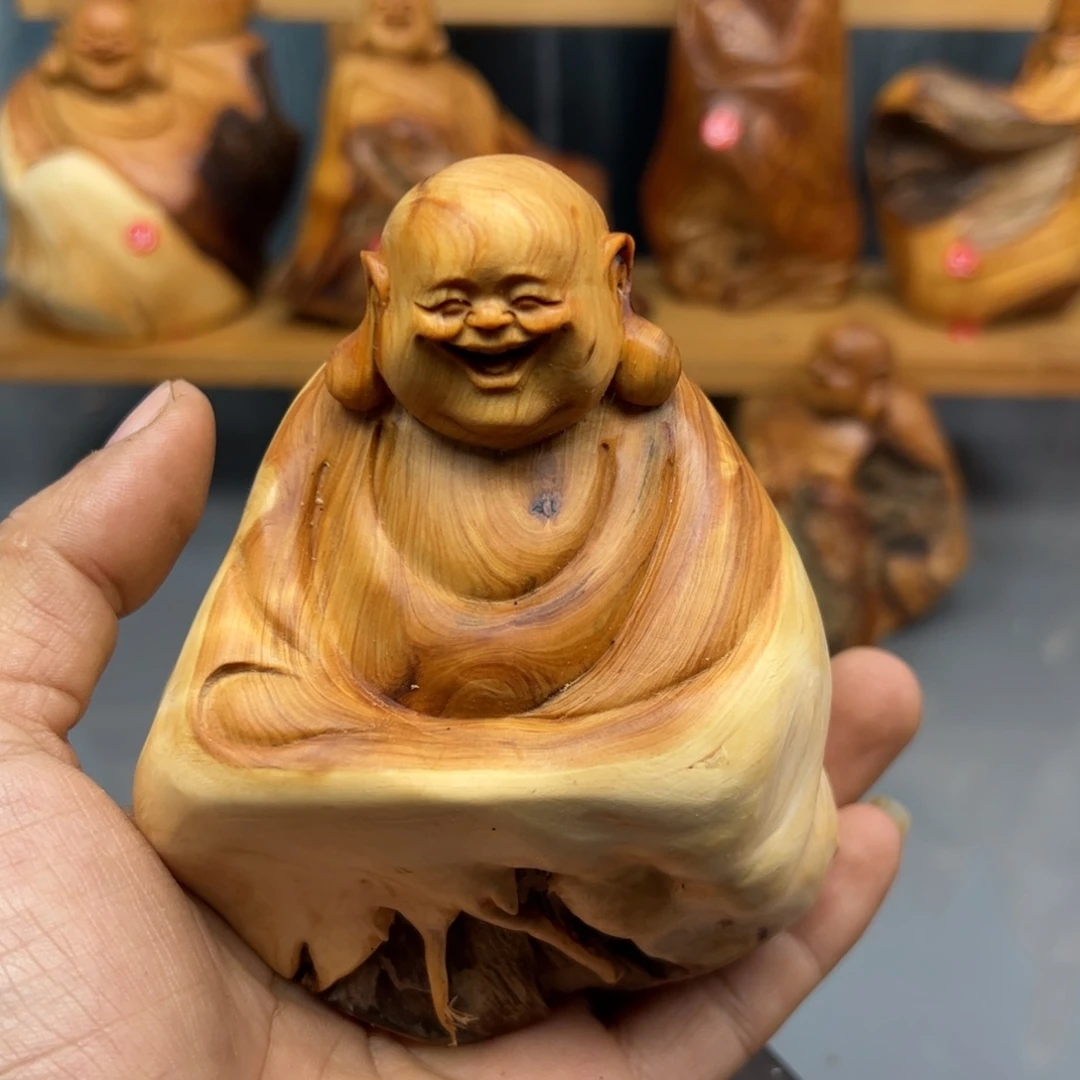 周***木崖柏木摆件手把件