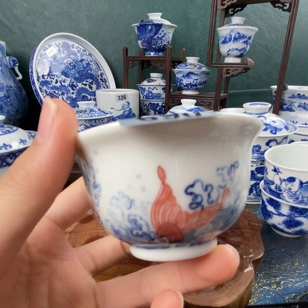 瓷片景德镇手绘青花茶器069