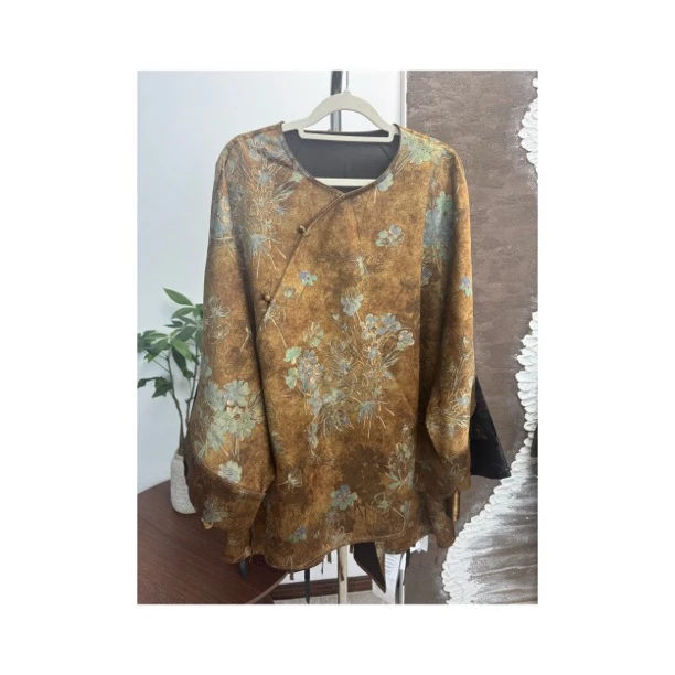 太太服【薄荷奶咖】贵妇前喷皮子50姆100桑蚕丝