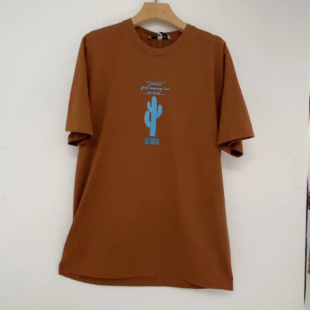 【TR】370-2020370T恤（合体型） 夏季经典圆领植绒印花上衣 男女同款