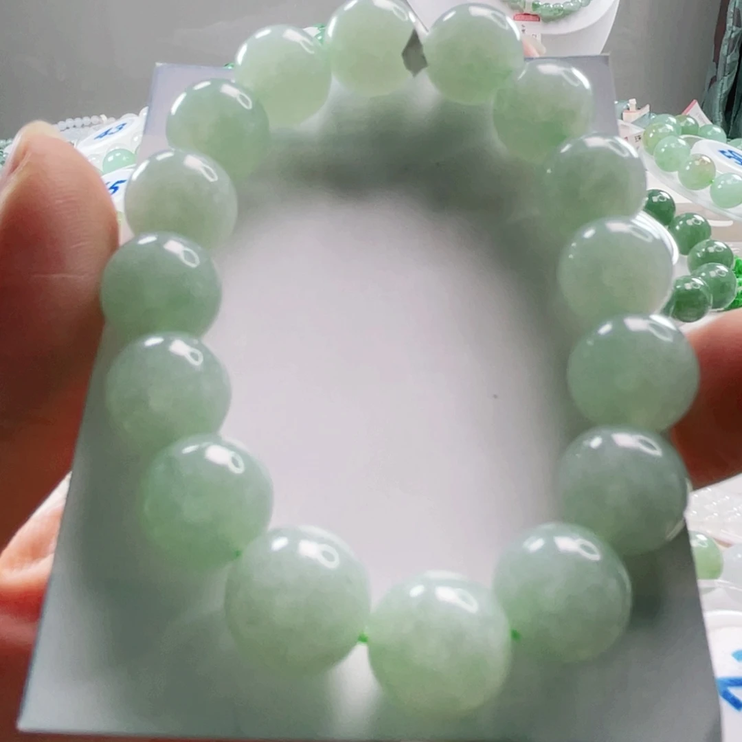 翡翠未镶嵌手链手串12.9
