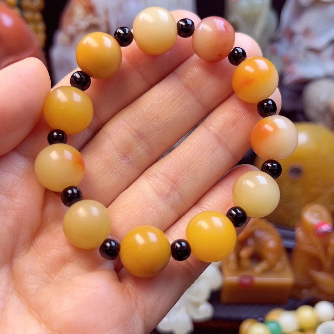 寿山石芙蓉石手链