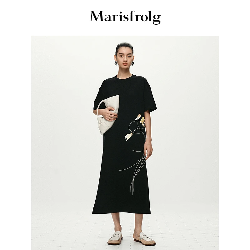 Marisfrolg玛丝菲尔25年夏季简约休闲气质连衣裙ACFZ20516