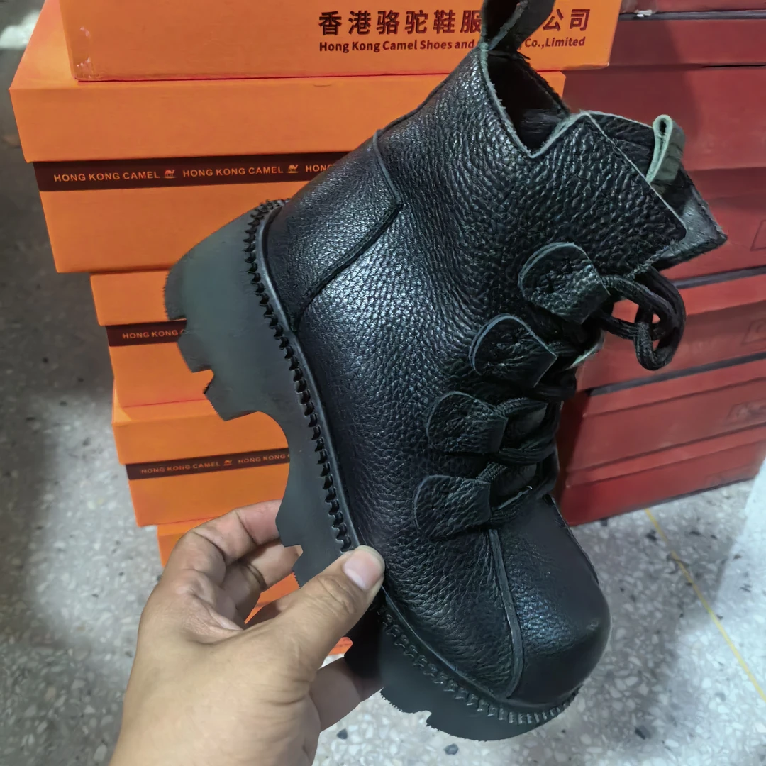 8853头层牛皮百搭超轻手工马丁靴