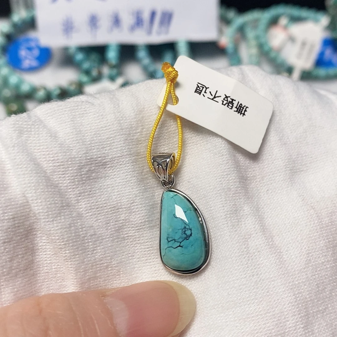 绿松石银S925镶嵌珠宝奇石
