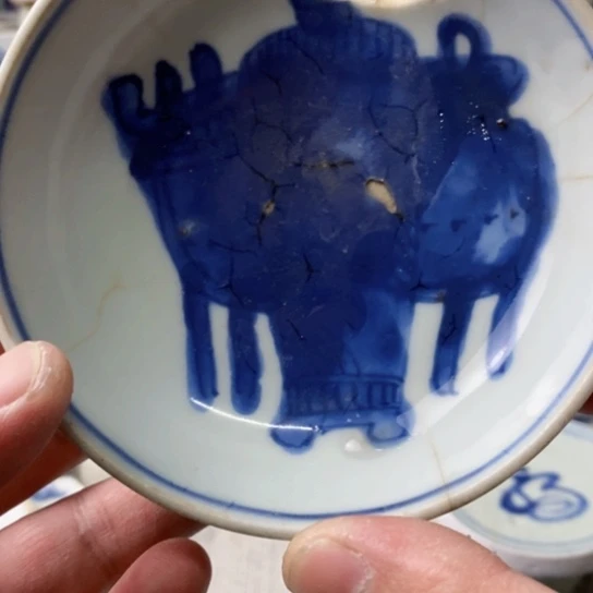 瓷片现代瓷器青花瓷片