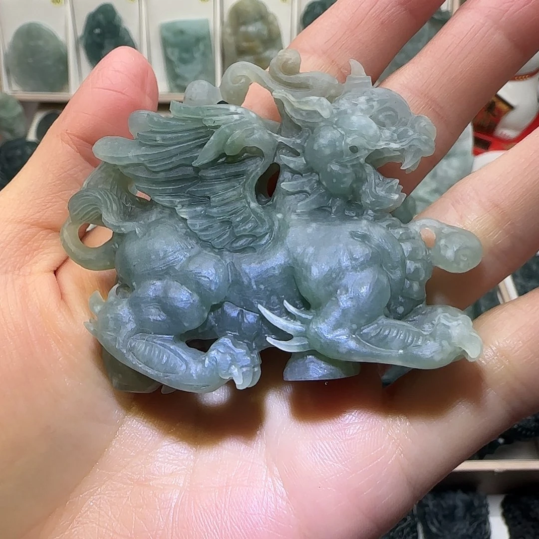 三***.定制翡翠未镶嵌大威天龙翡翠定制