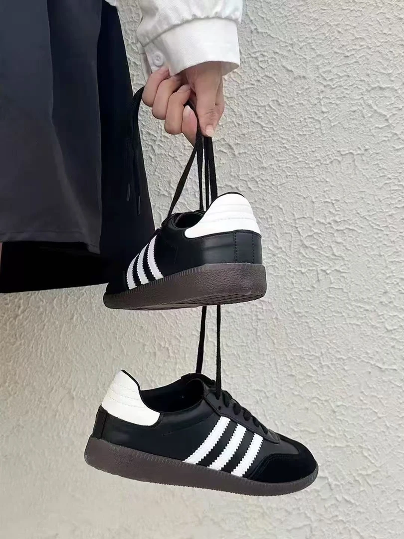 头层牛皮复古鞋不low德训鞋休闲板鞋男505-1