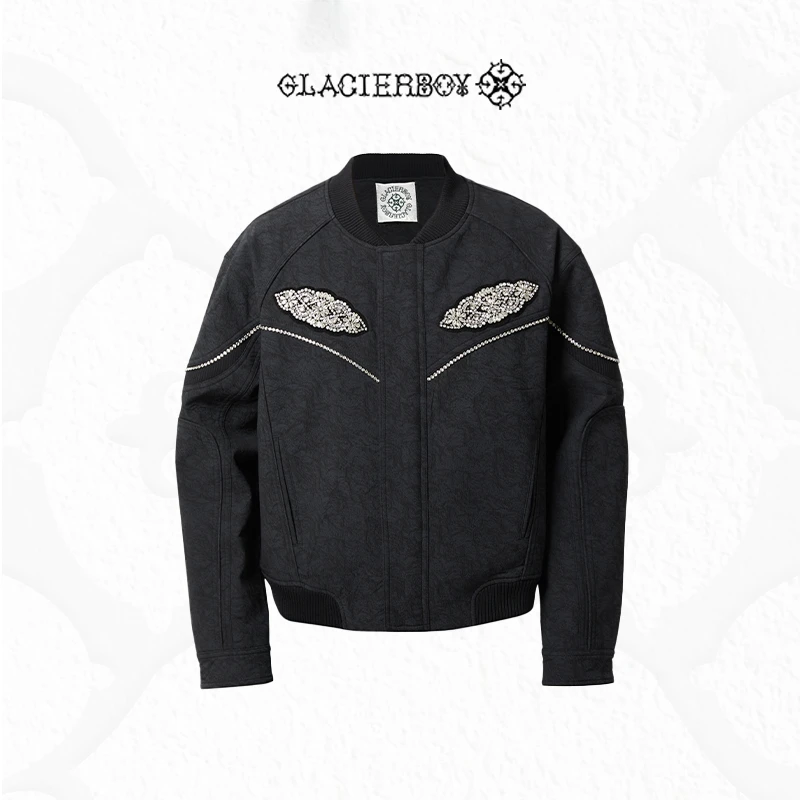 GLACIERBOY 黑色镶钻夹克