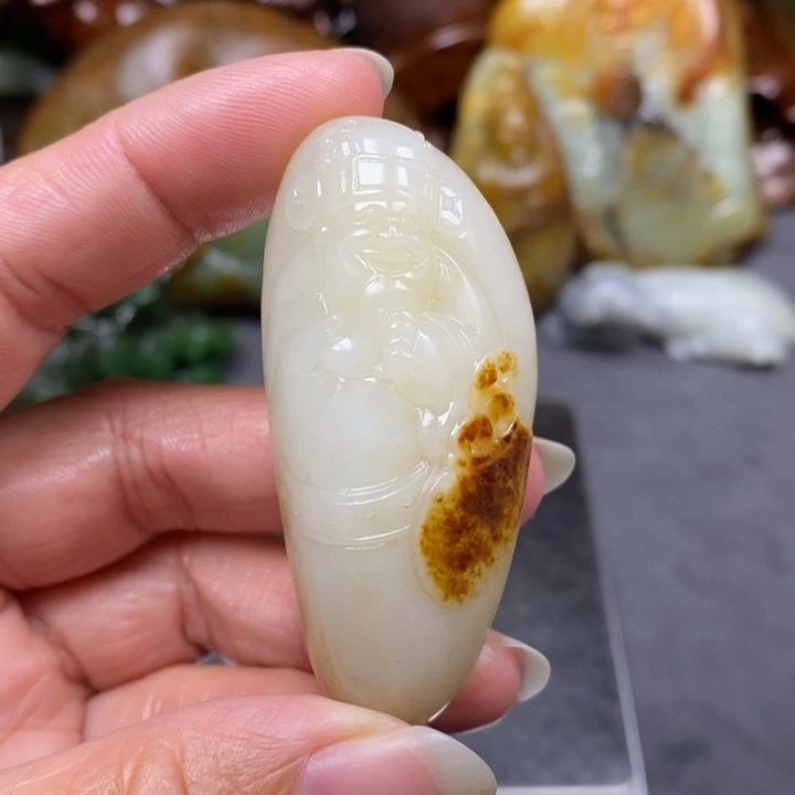 醉***生和田玉未镶嵌把件