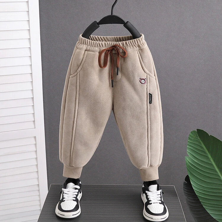 男童加绒新款加厚保暖棉裤童装反季儿童加绒裤子2岁宝宝爆款卫裤