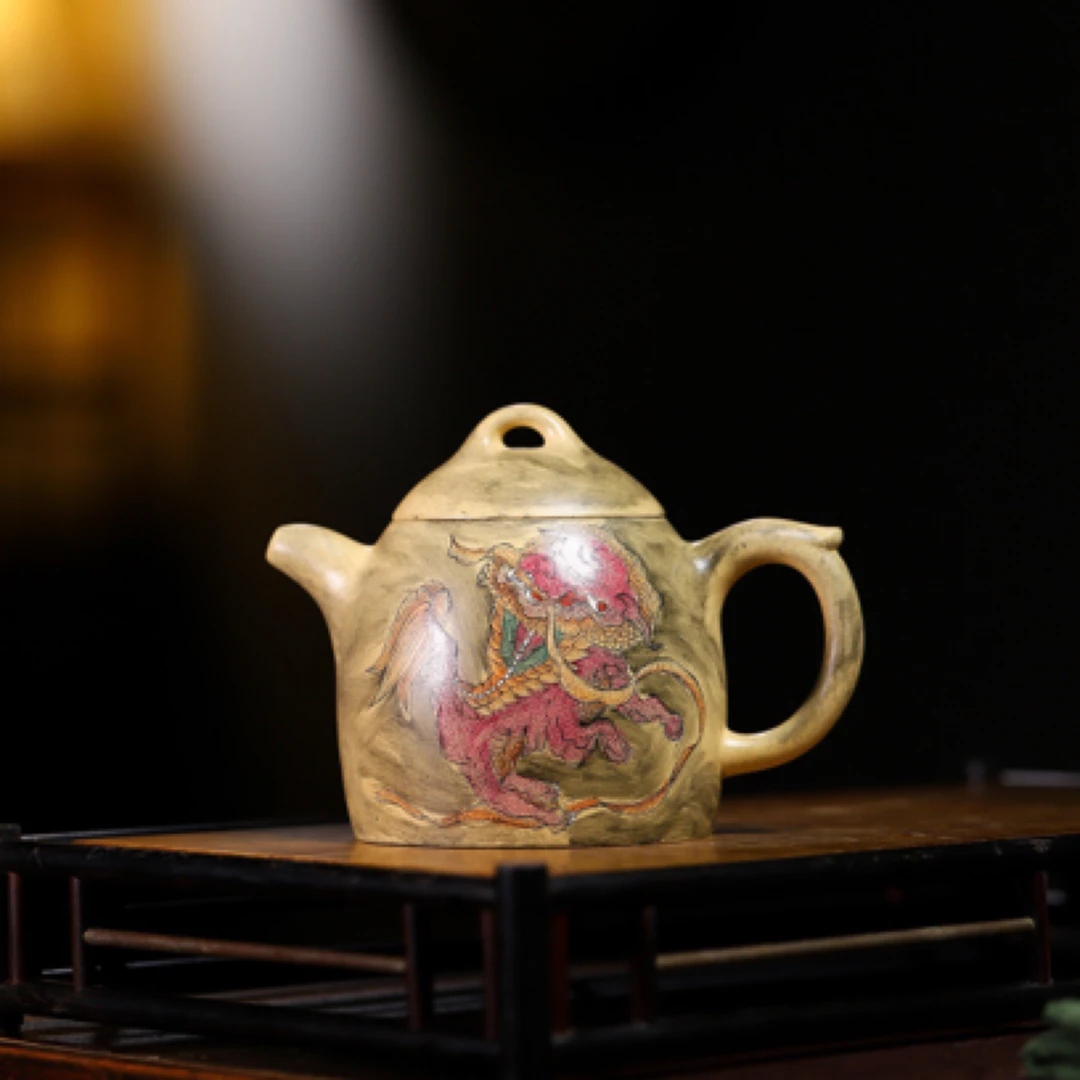 景德镇国大师任瑞华装饰秦权 原矿本山绿350cc