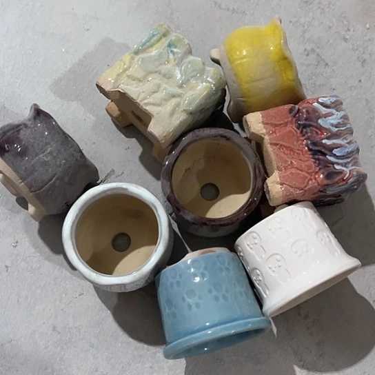 多肉绿植陶瓷花盆9.9包邮