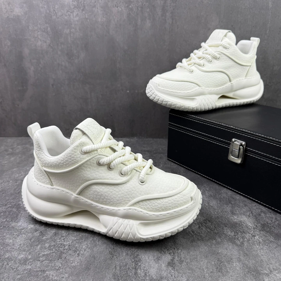 欧洲站男鞋秋冬季厚底男士运动鞋时尚老爹鞋百搭潮流厚底休闲鞋男
