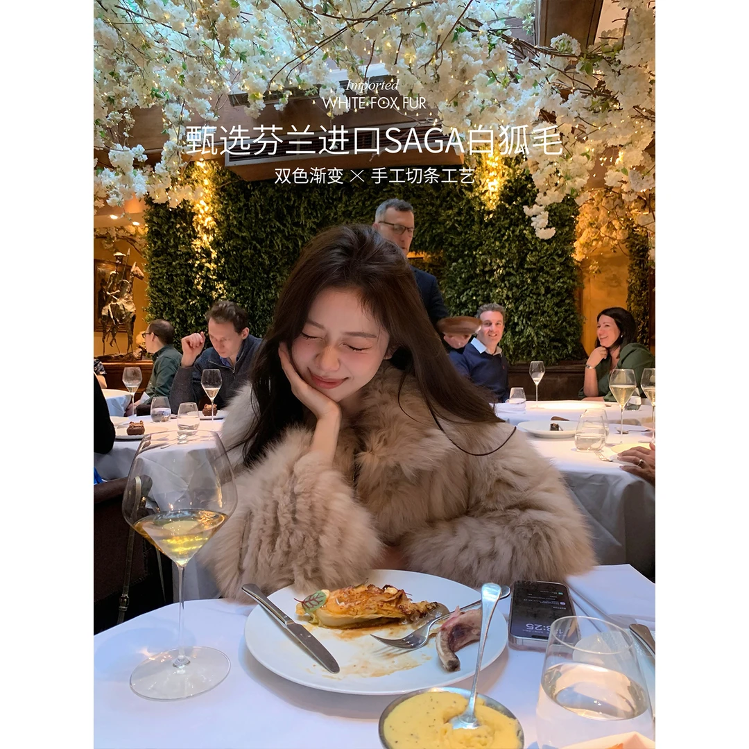 人造皮草 【千金茶会】双色渐变车条皮草 NN2509049