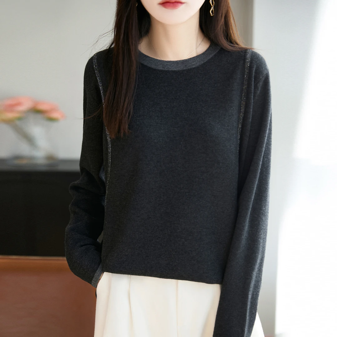 高端大码女装胖mm秋冬女士毛衣高级感遮肚子内搭可外穿针织打底衫