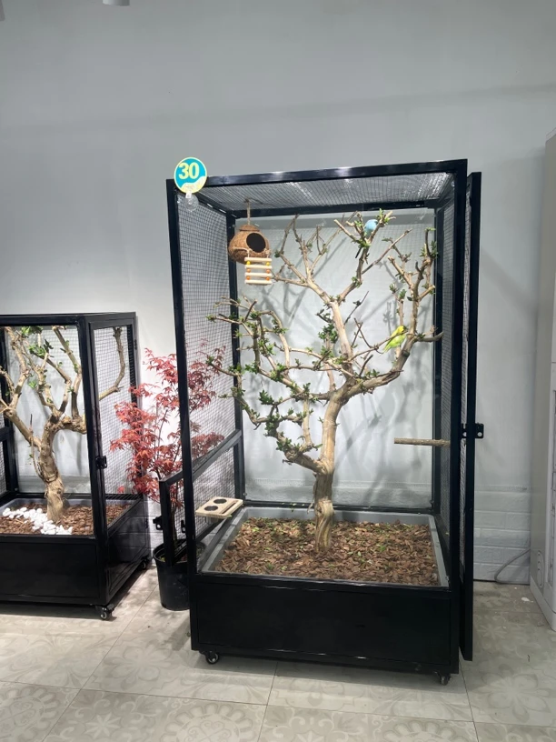 大号不锈钢金银花款生态鸟笼