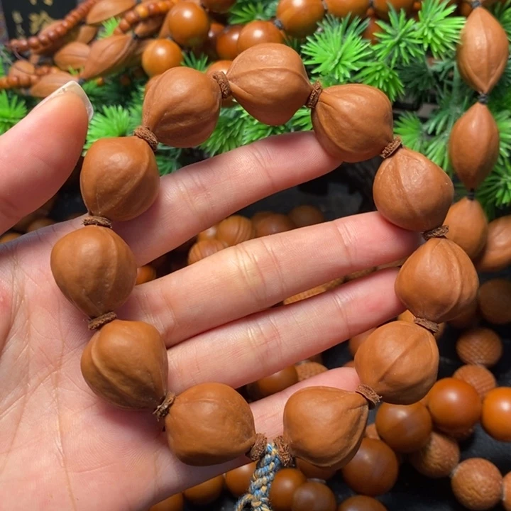 橄榄核手串1.95尺寸原皮原籽