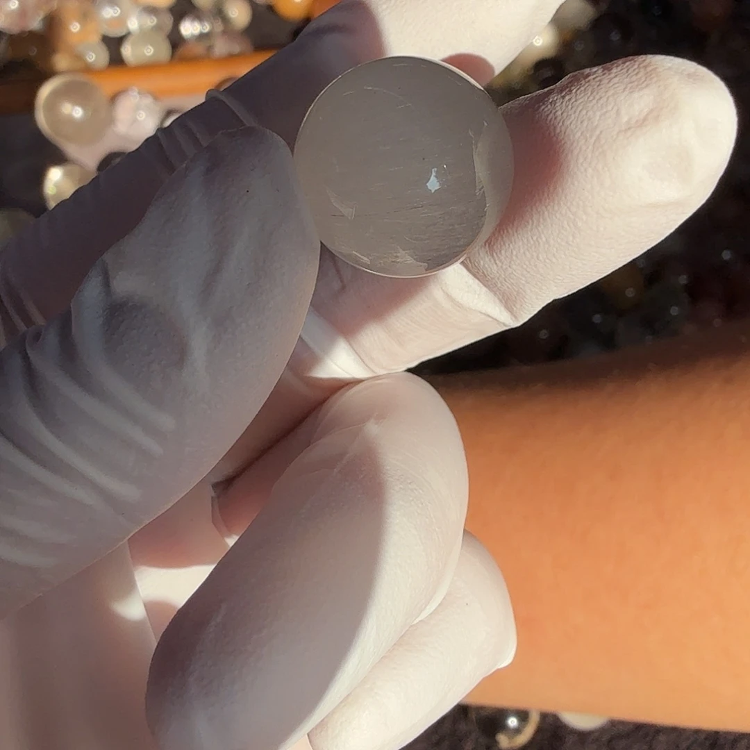 天***猫未镶嵌珠宝半成品水晶兔毛15.9mm定制不退换