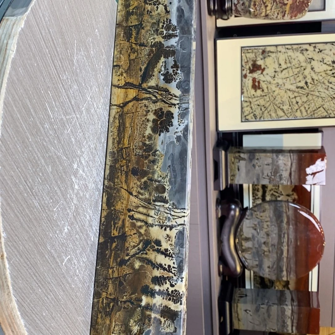 石材广西国画石草花石