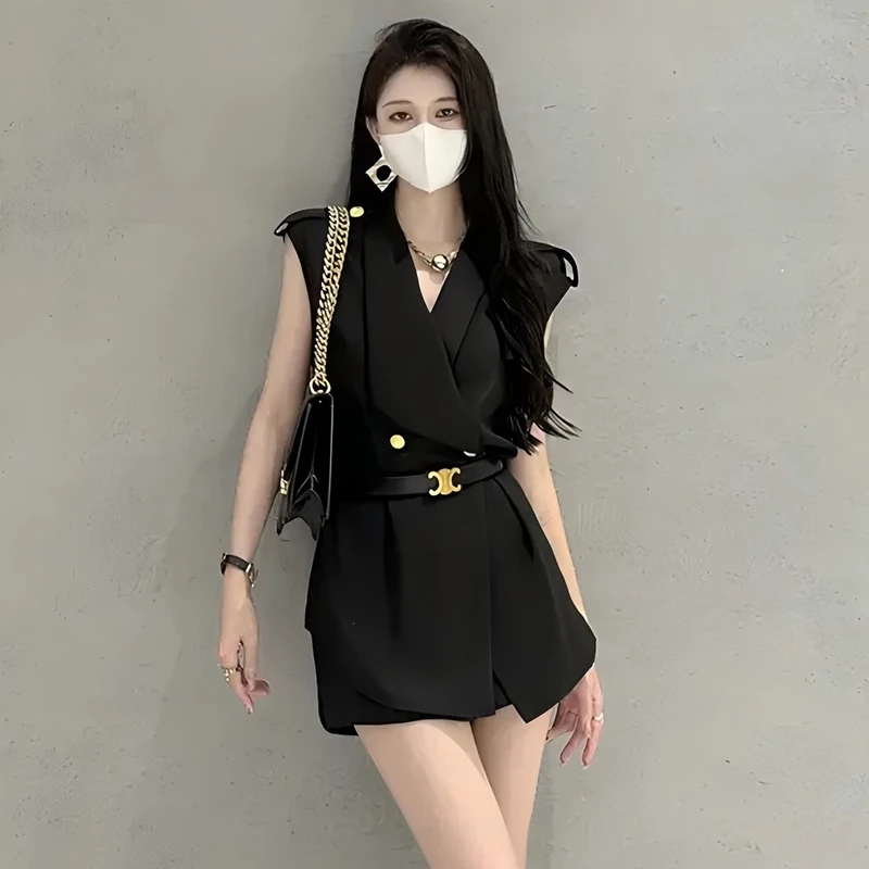 【王二小】【两件套】【送腰带】御姐风时尚显瘦百搭上衣套装女D1533