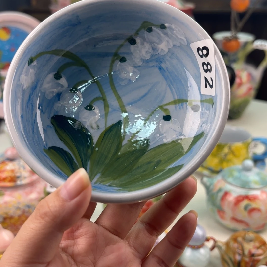 景德镇手绘高温釉下彩陶瓷茶具