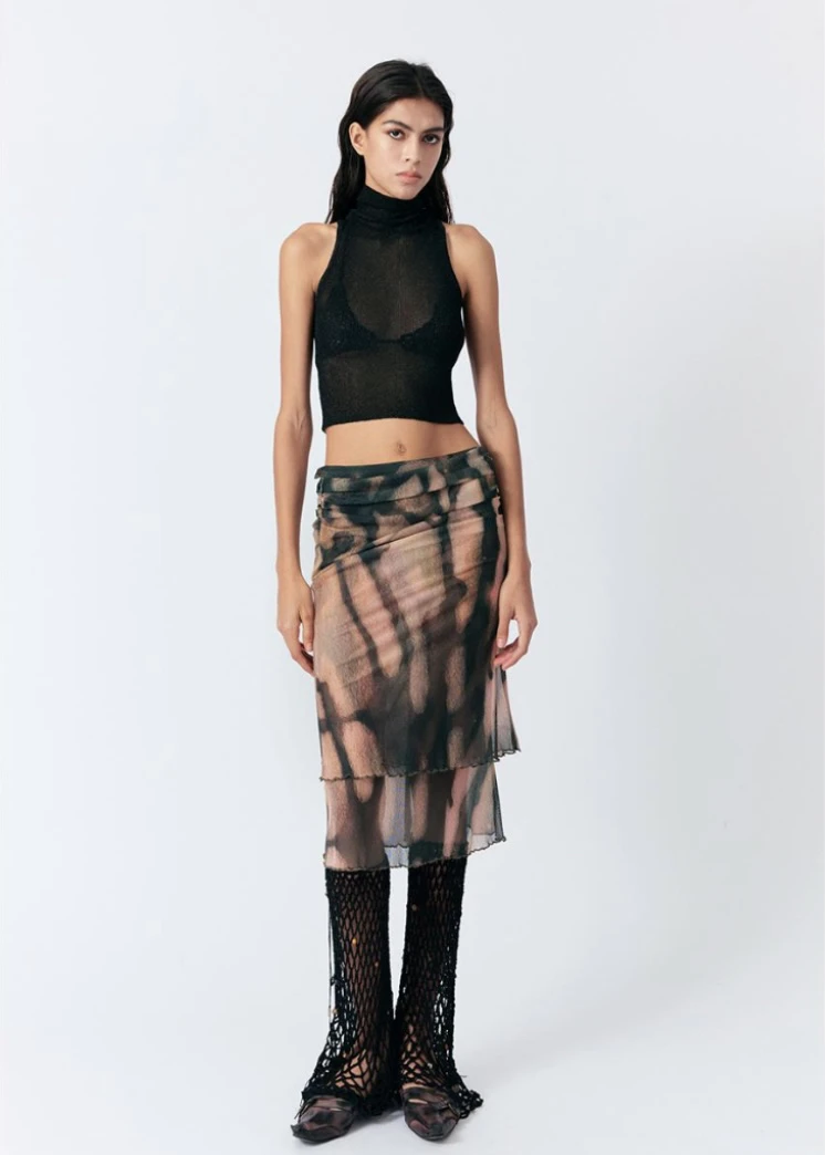 【LIBERTIES】LUCENCY 25SS后背系扣高领针织背心