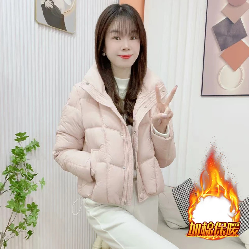 加棉加厚时尚宽松百搭棉服女2025冬季新款高级感减龄休闲上衣外套