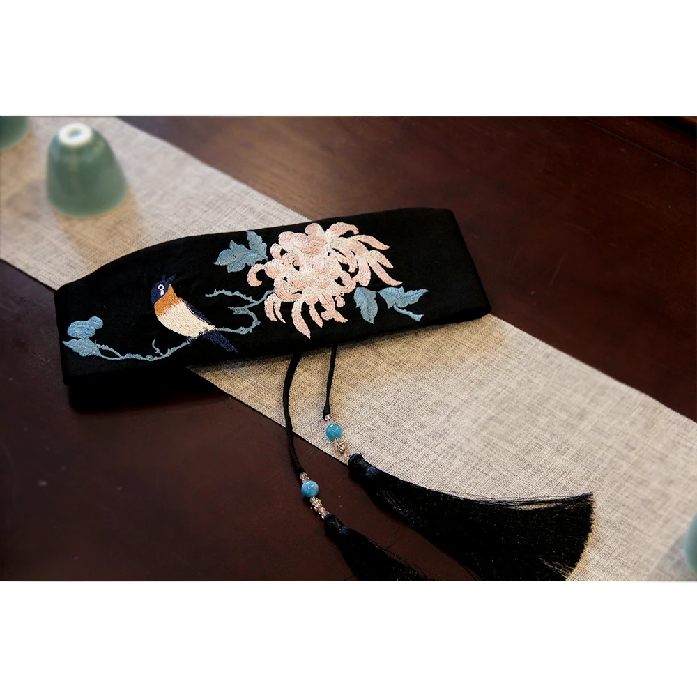 【鹊菊】中式刺绣流苏腰封腰带