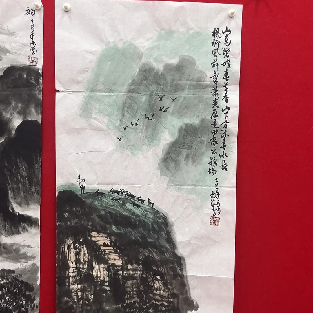 国画绘画作品多次参加