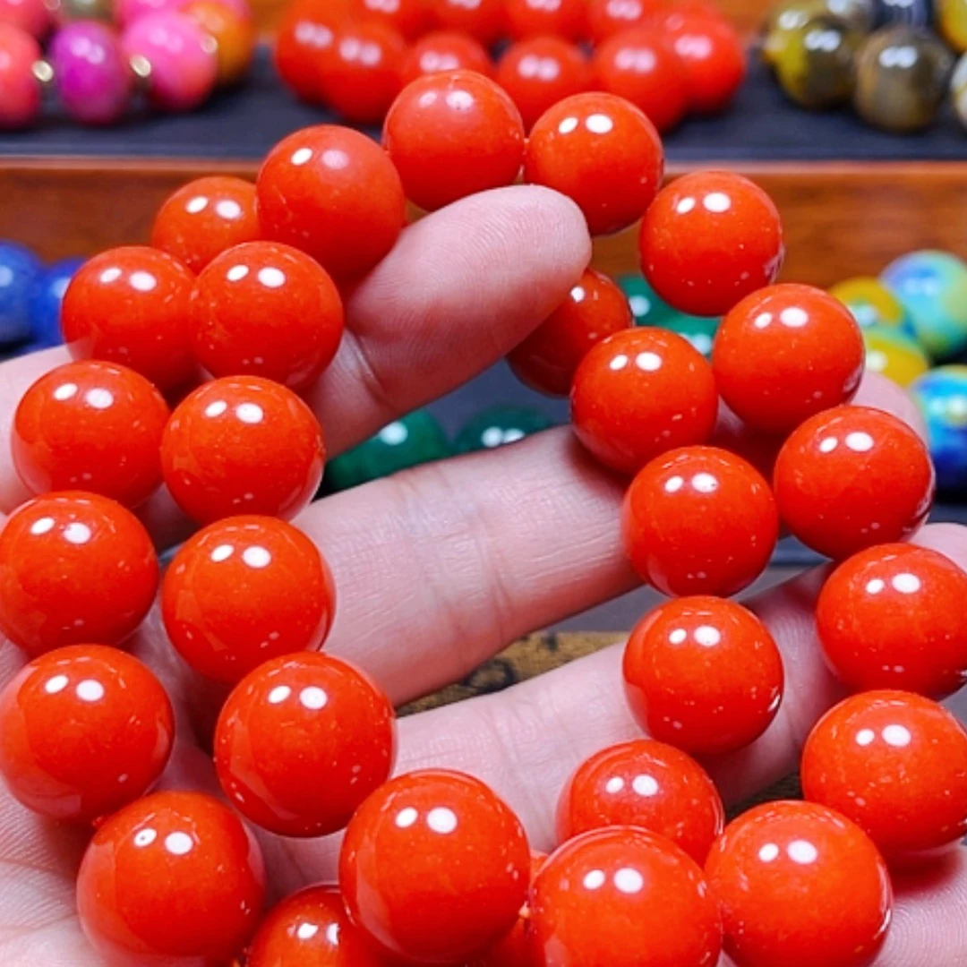 【闪购商品】玛瑙/玉髓手链未镶嵌中国红14