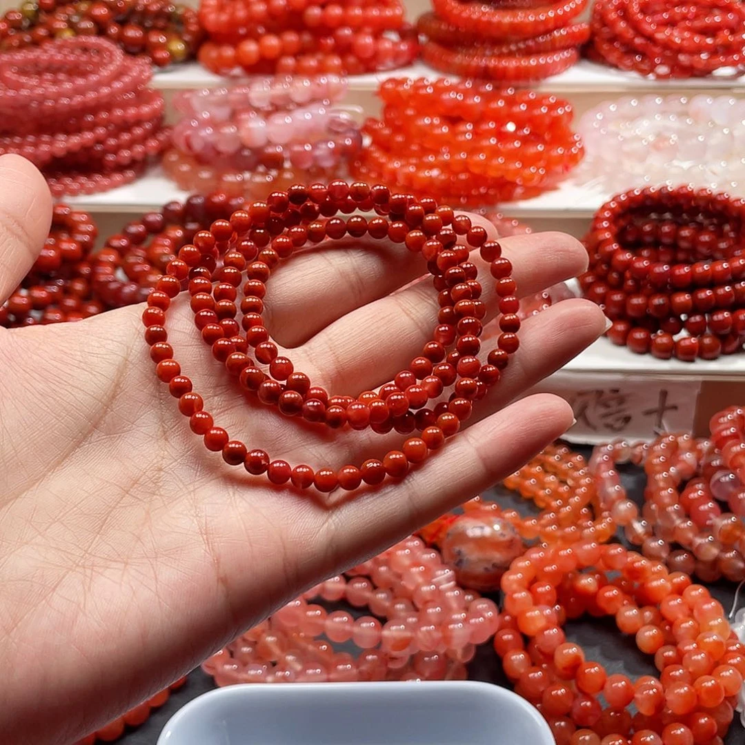 南红玛瑙未镶嵌手链