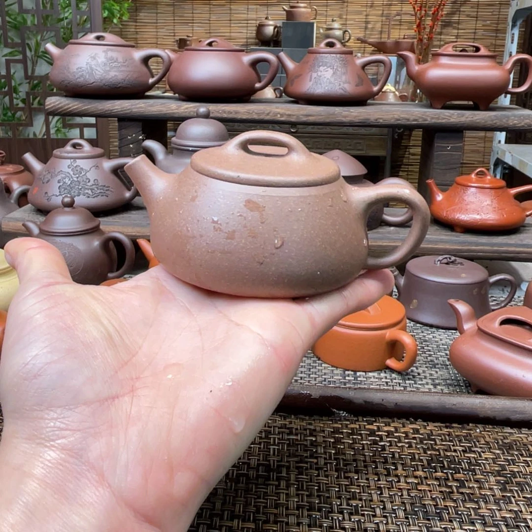 紫砂茶壶宜兴原矿紫砂手工制120全