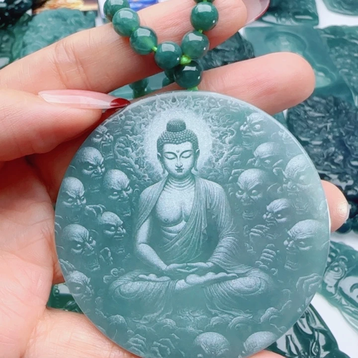 翡翠未镶嵌颈饰多样性发货天然A货翡翠