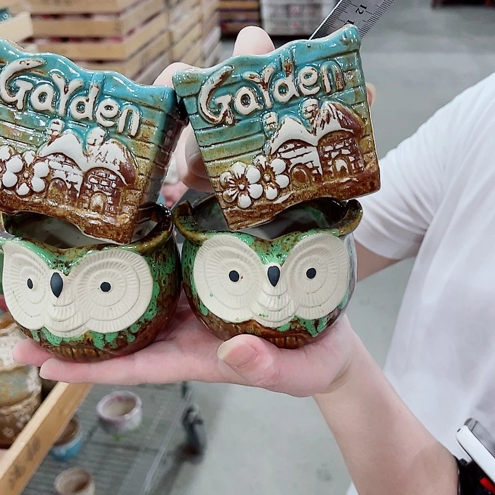 有孔，凑10元包邮陶瓷花盆发货！