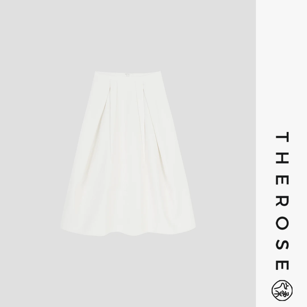 之柔【草坪派对2.0】定制捏褶微皱肌理感百搭柔软清爽浪漫风半裙女