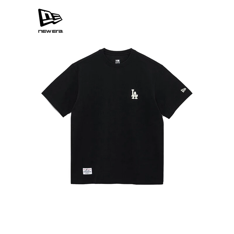 NEW ERA x MLB 纽亦华短袖男女同款夏季刺绣LA字母logo休闲T恤