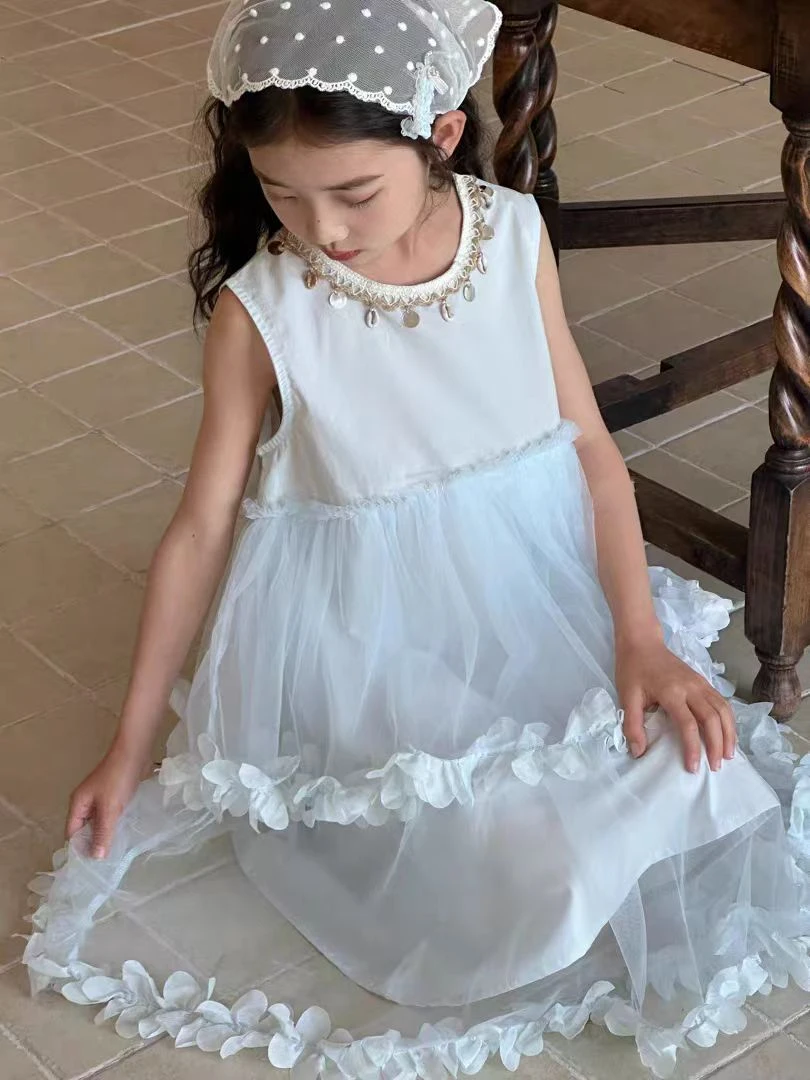 现货Q221女童夏季网纱公主风连衣裙