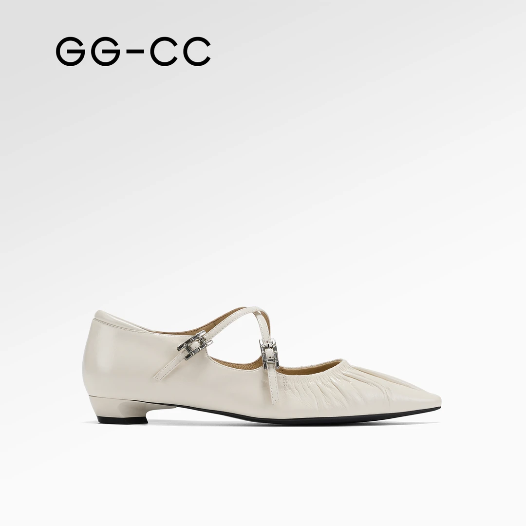 GG-CC【午夜微醺】2025年春季新款法式气质真皮精致水钻单鞋8453
