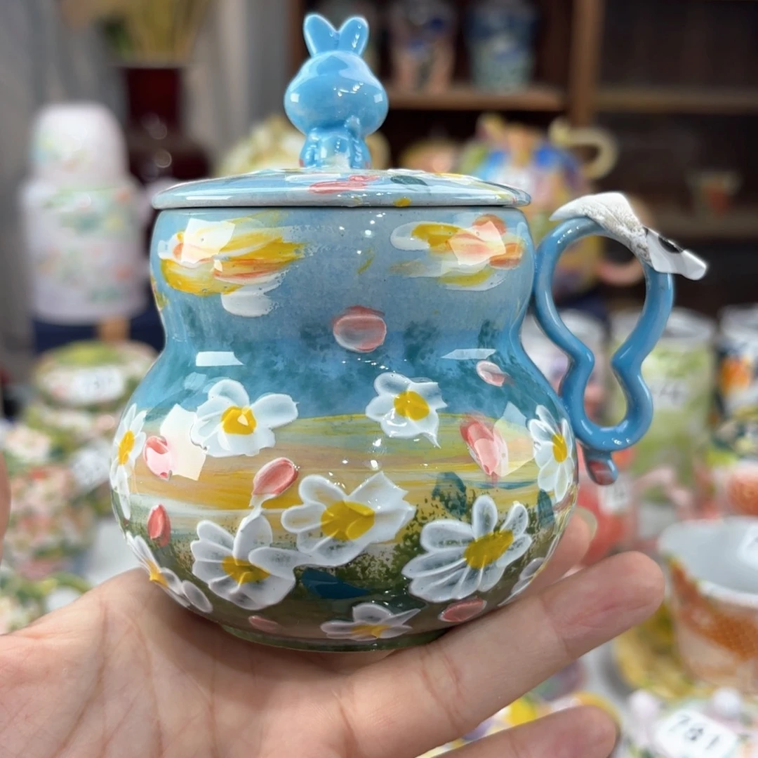 景德镇手绘高温釉下彩陶瓷茶具