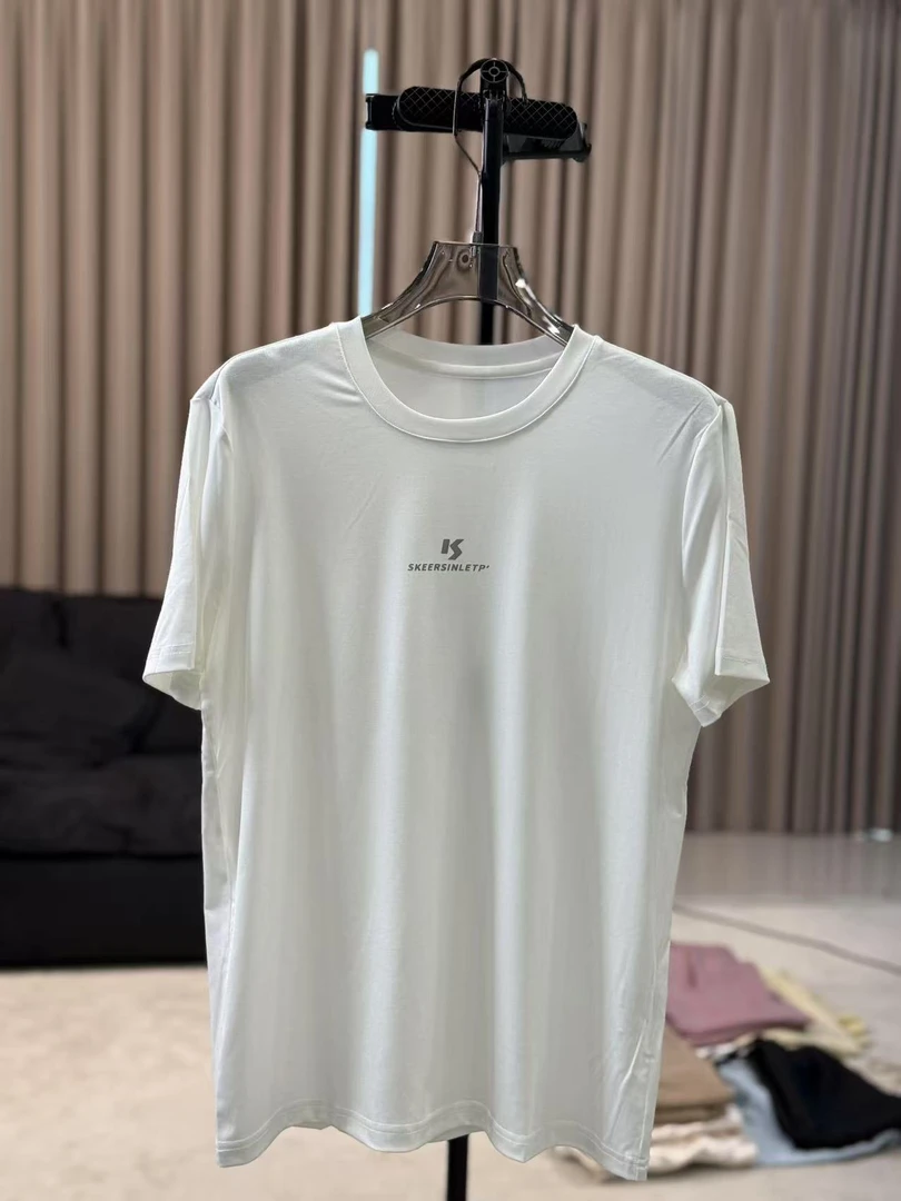 【柳青女装】2025夏季新款时尚胸口小字母印花休闲圆领短袖T恤11177