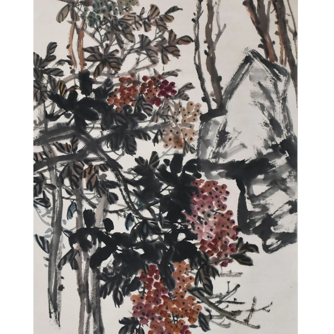 HM9052 花卉 135×68cm 纸本立轴 8.2平尺