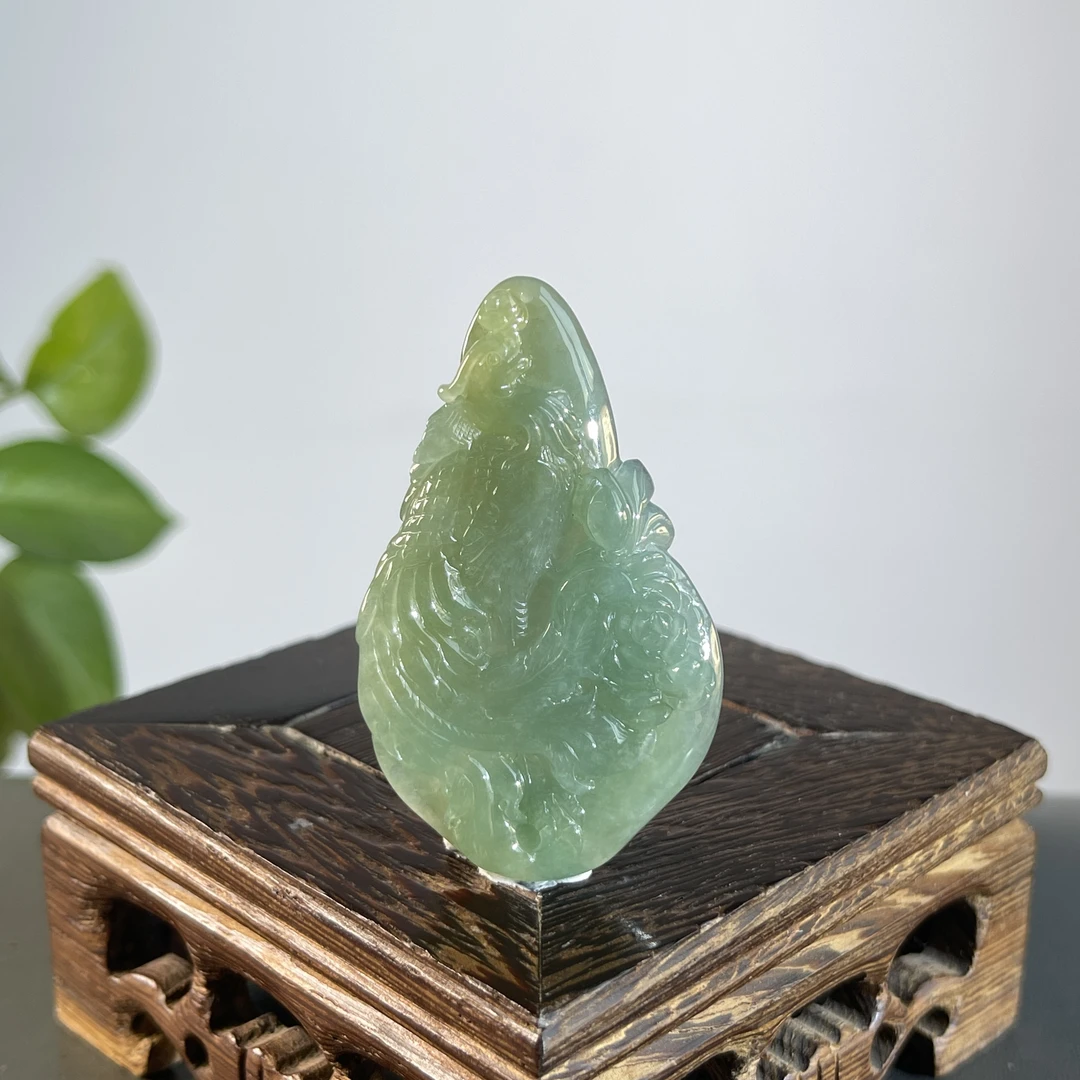 JSW24-45   天然缅甸翡翠A货  凤牌