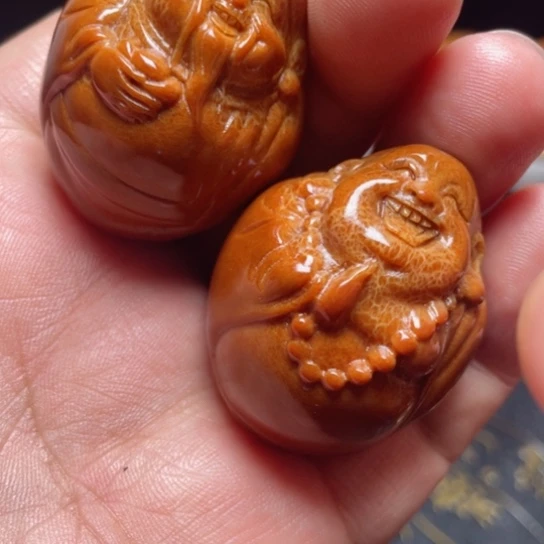 橄榄核手串/手链财迷手球一对35左右